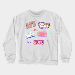 Colorful aesthetic type sticker pack Crewneck Sweatshirt